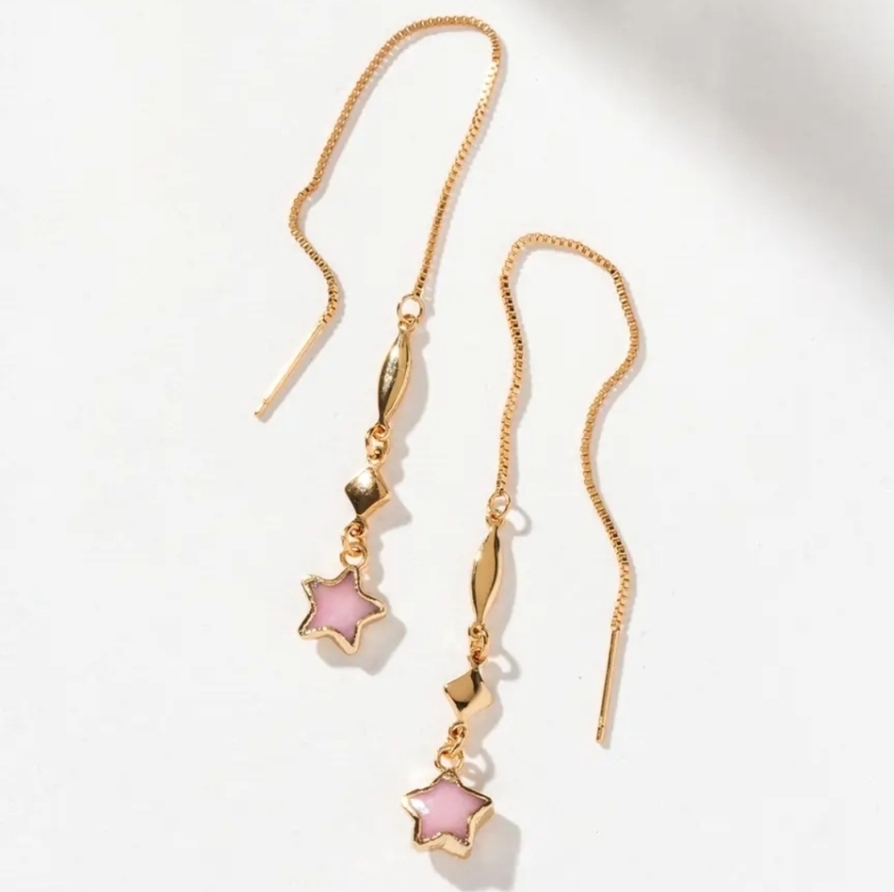 Stella Dolce Threader Earring - Peruvian Opal